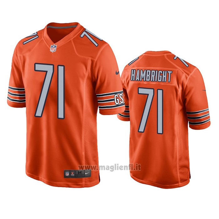 Maglia NFL Game Chicago Bears Arlington Hambright Alternato Arancione